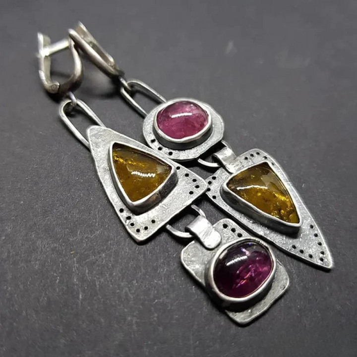 Boucles d'oreilles rétro triangulaires géométriques