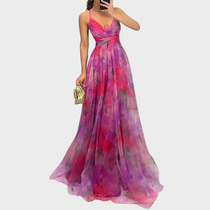 Jasmina | Robe en mousseline à bretelles ajustables