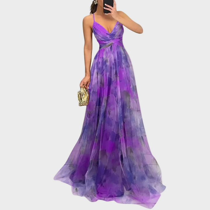 Jasmina | Robe en mousseline à bretelles ajustables