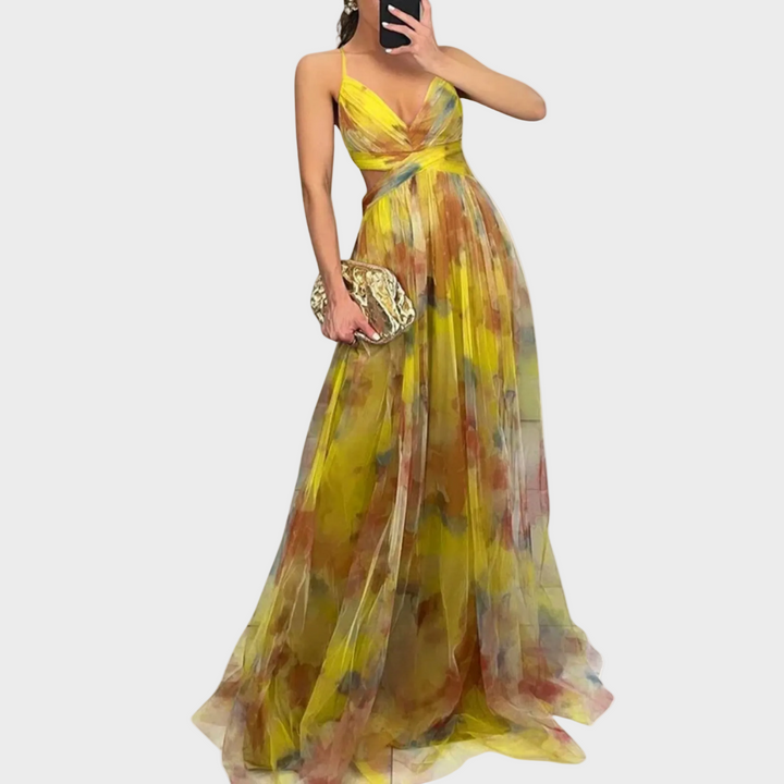 Jasmina | Robe en mousseline à bretelles ajustables