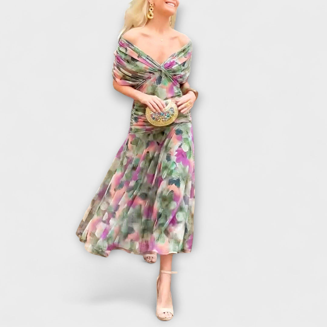 Aurora | Robe maxi chic à col en V