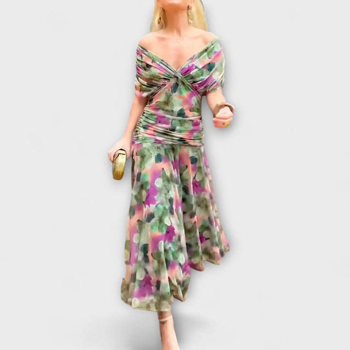 Aurora | Robe maxi chic à col en V