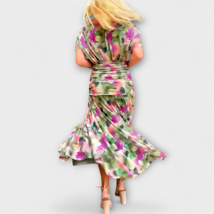 Aurora | Robe maxi chic à col en V