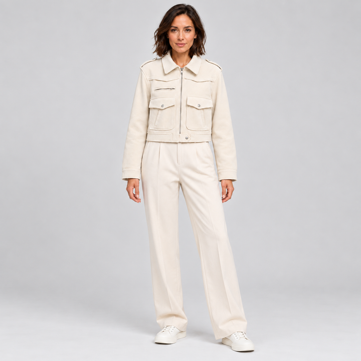 MARION | VESTE EN SIMILICUIR COURTE