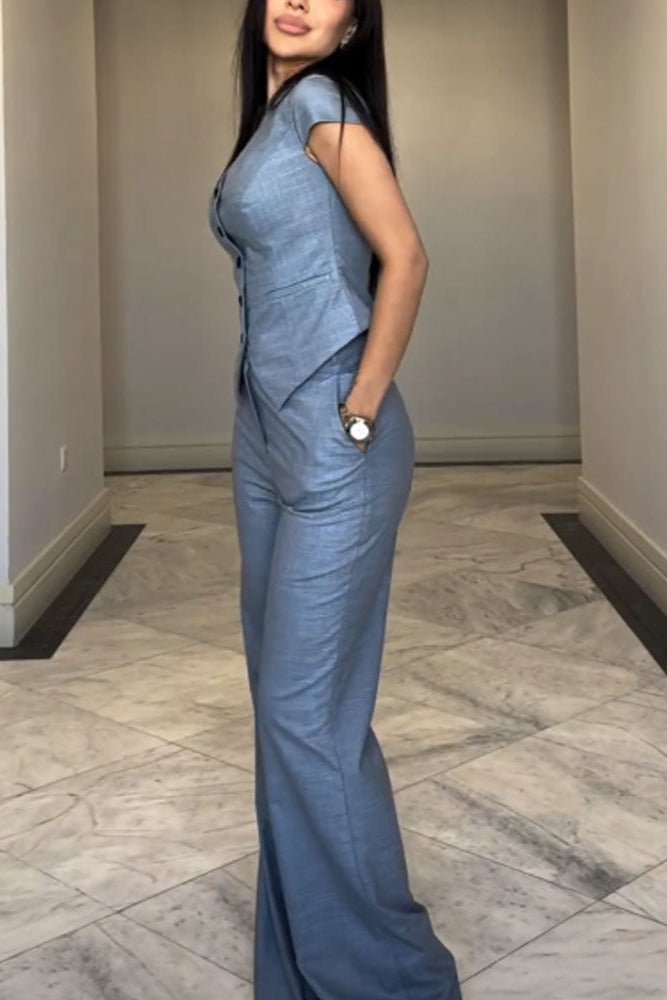 Doris | Ensemble bustier bleu