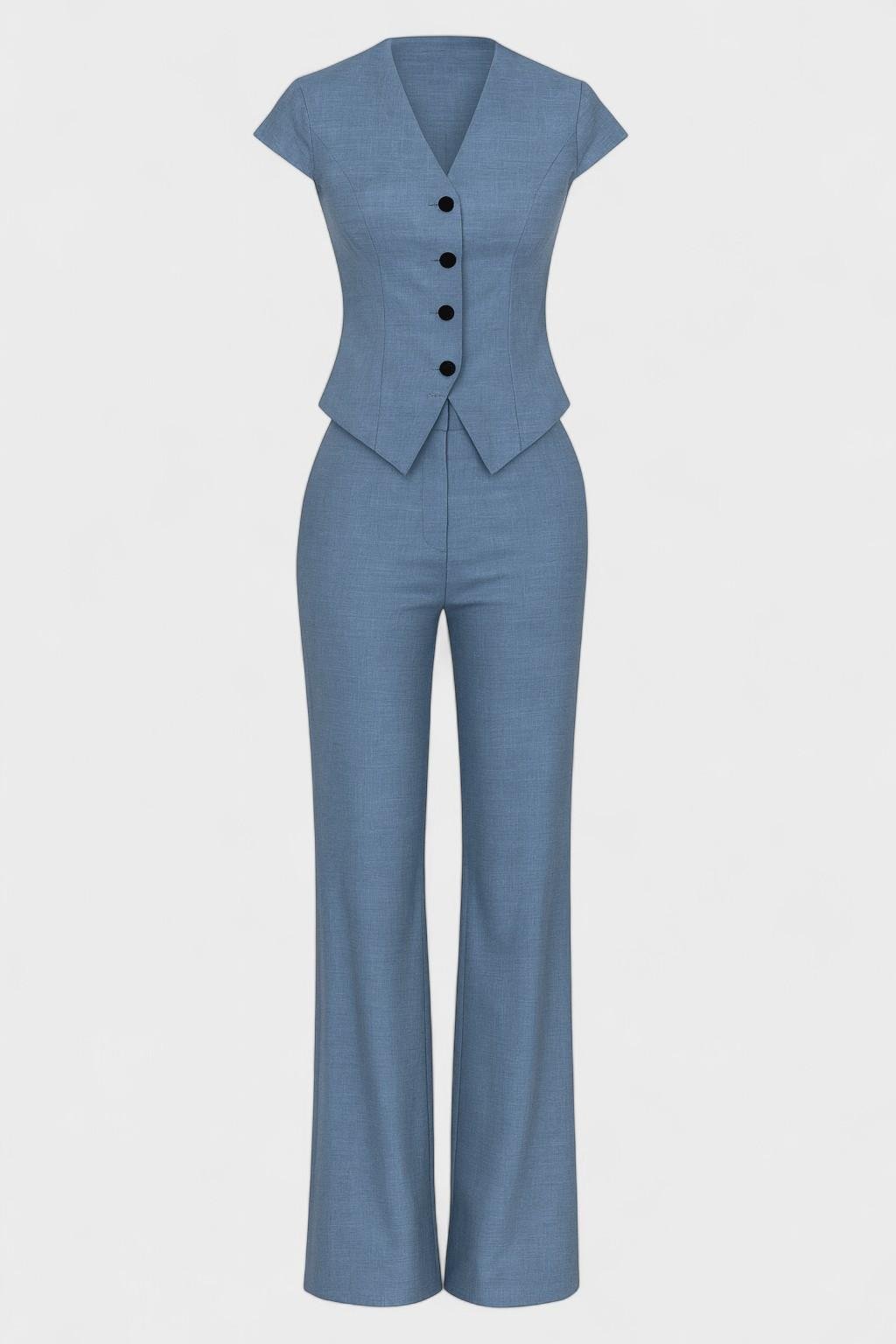 Doris | Ensemble bustier bleu