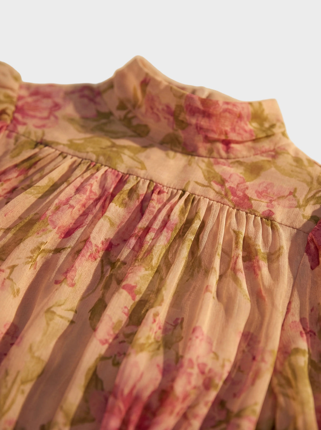 Rosario | Robe en mousseline à imprimé fleurs aquarelle