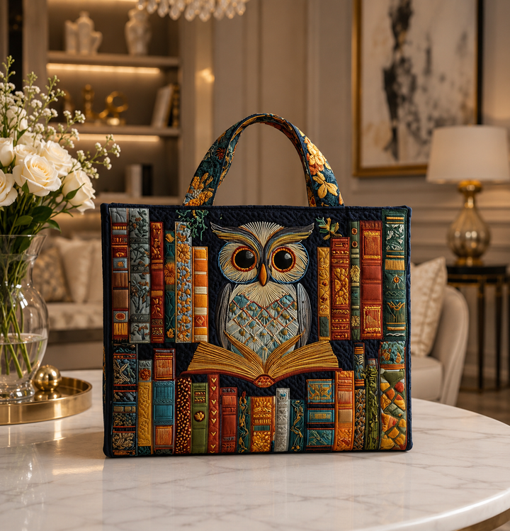 SAC MATELASSÉ | HIBOU ET VIEUX LIVRES
