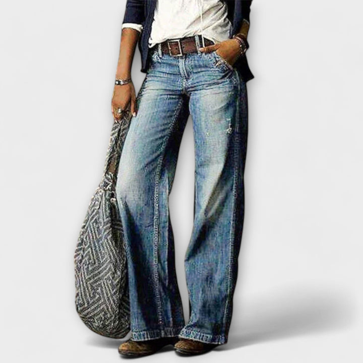 Cess - Pantalon en denim à jambes larges
