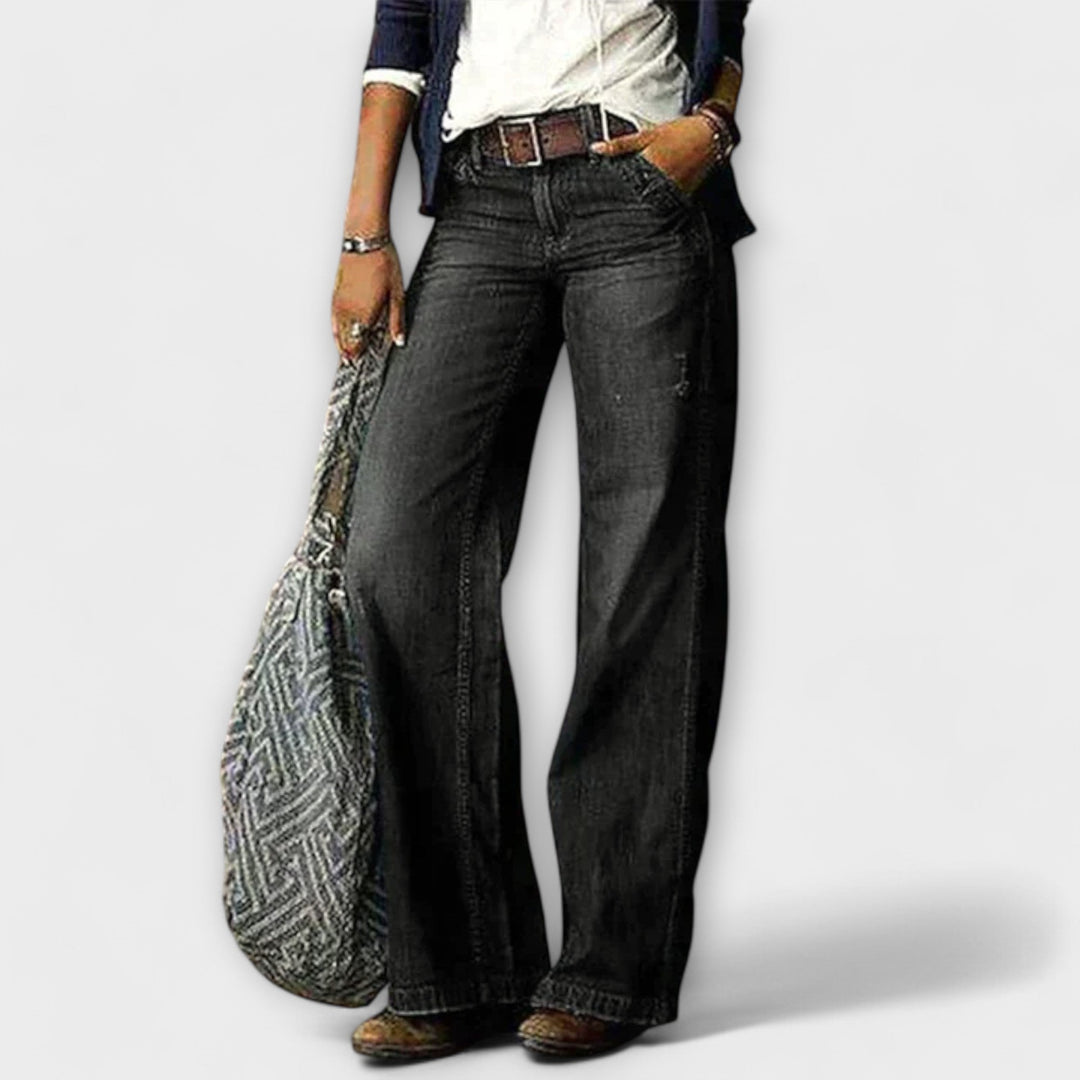 Cess - Pantalon en denim à jambes larges