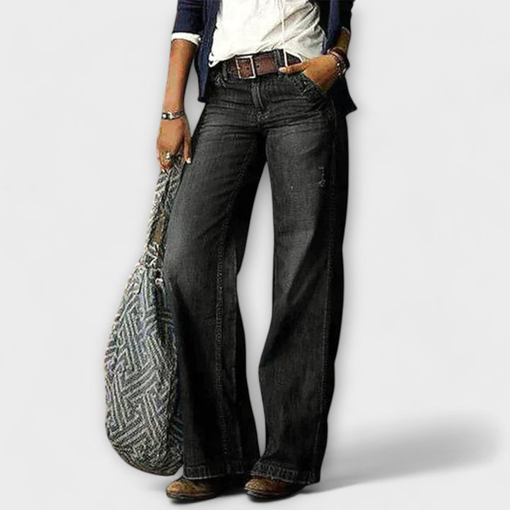 Cess - Pantalon en denim à jambes larges