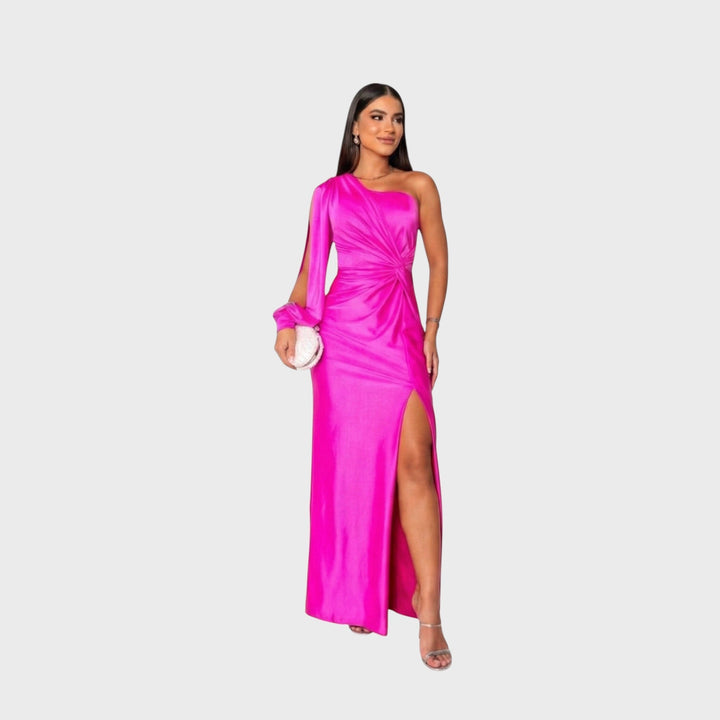 Katarzyna | Robe de soirée à une épaule et fente latérale
