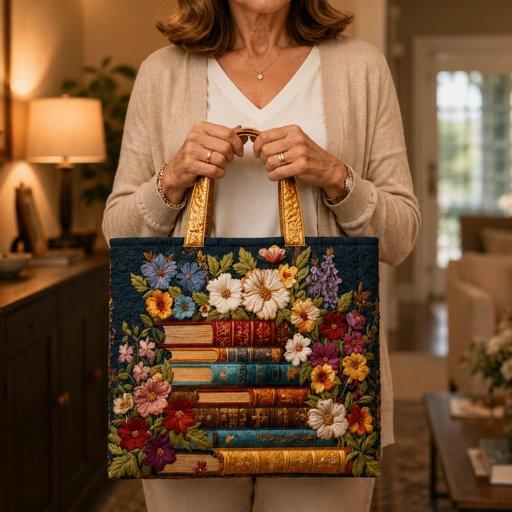 SAC MATELASSÉ | FLORAL ET LIVRES