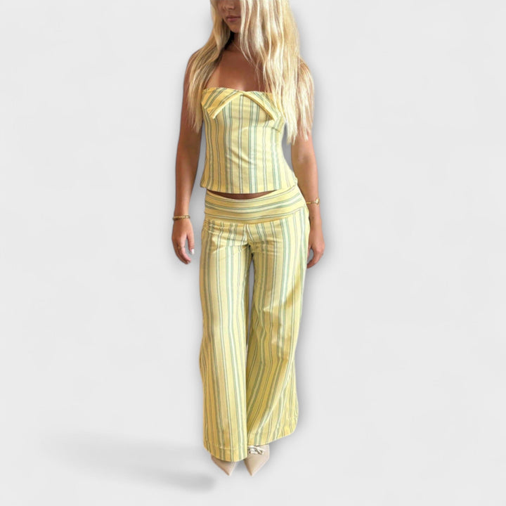 Anastasia - Ensemble pantalon classique à rayures
