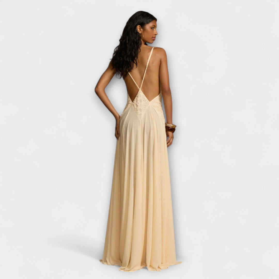 Lavinia | Robe maxi à profond col en V