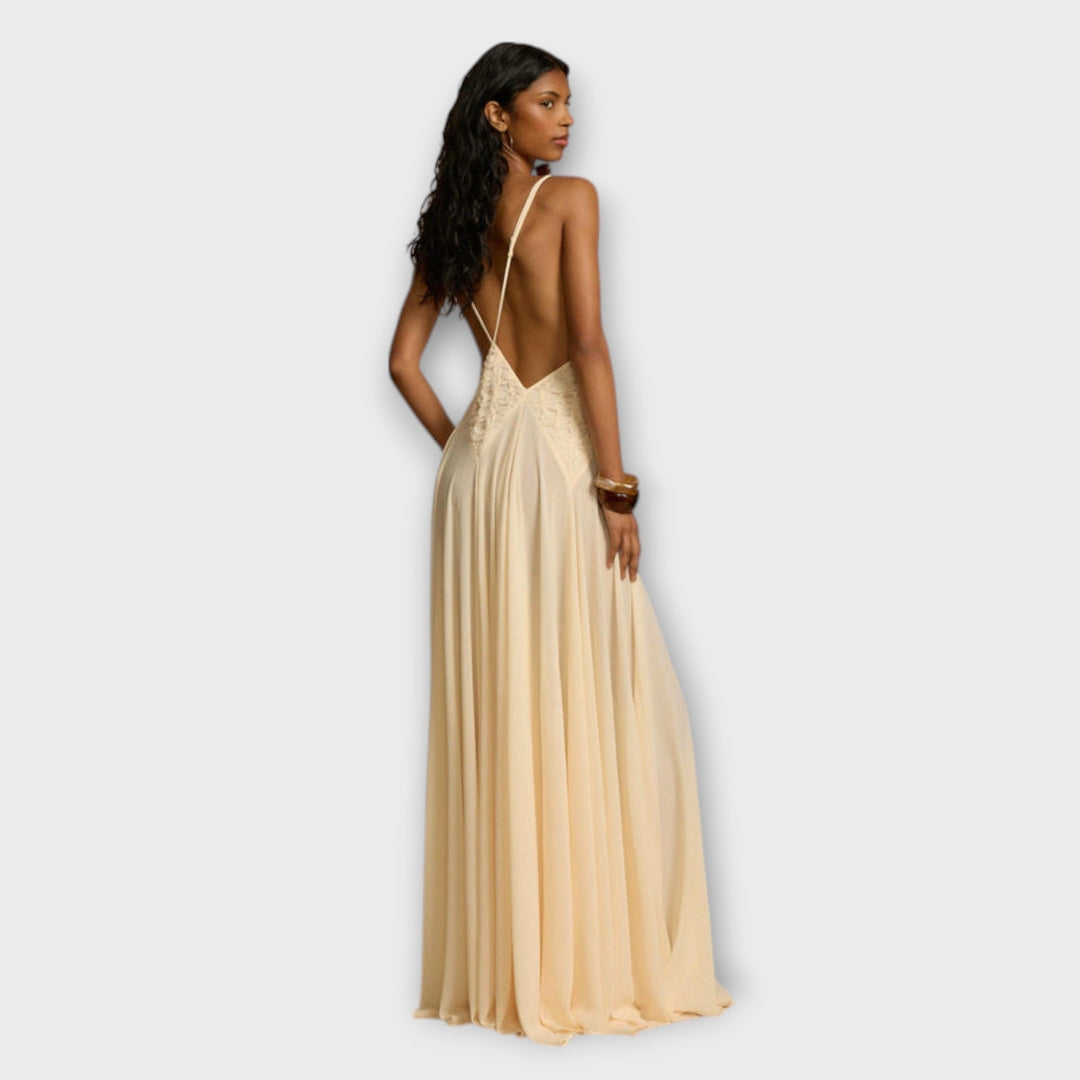 Lavinia | Robe maxi à profond col en V