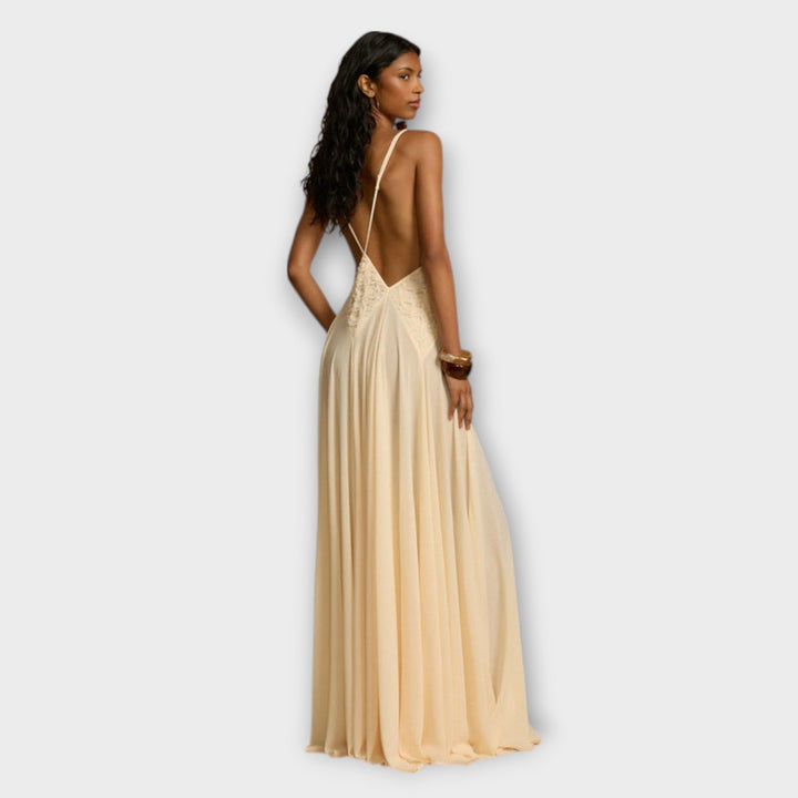 Lavinia | Robe maxi à profond col en V
