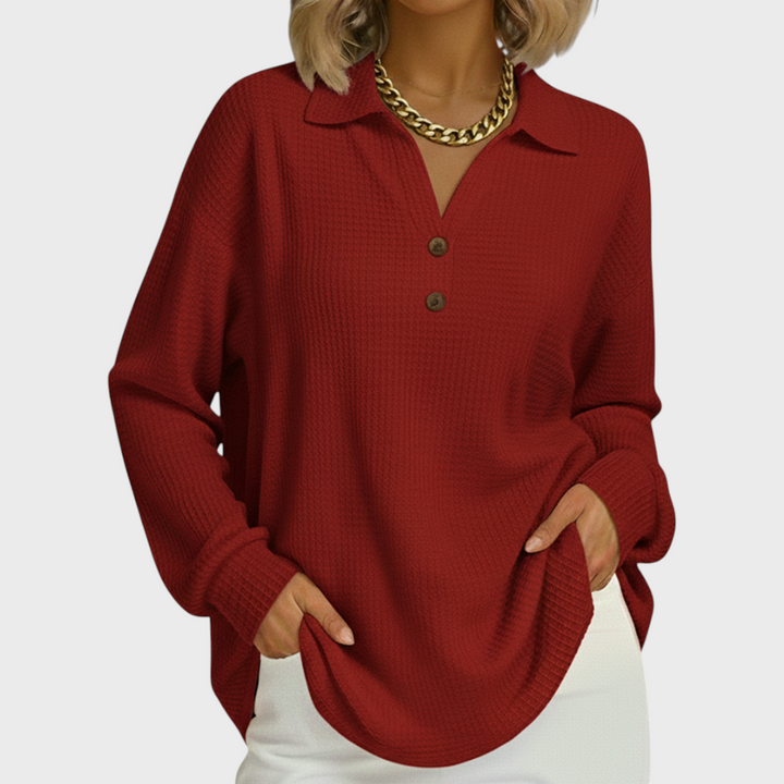 ELKE | PULL SIMPLE COL CHEMISE