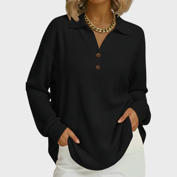 ELKE | PULL SIMPLE COL CHEMISE