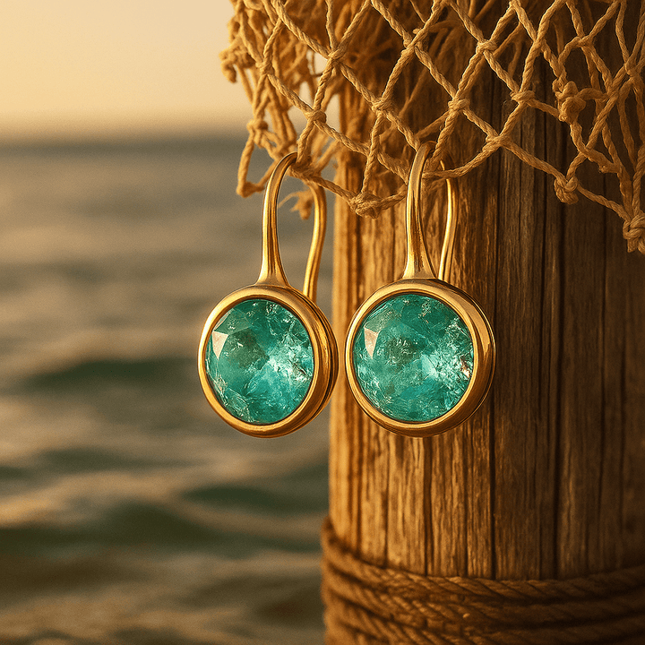Boucles d’oreilles marines en goutte