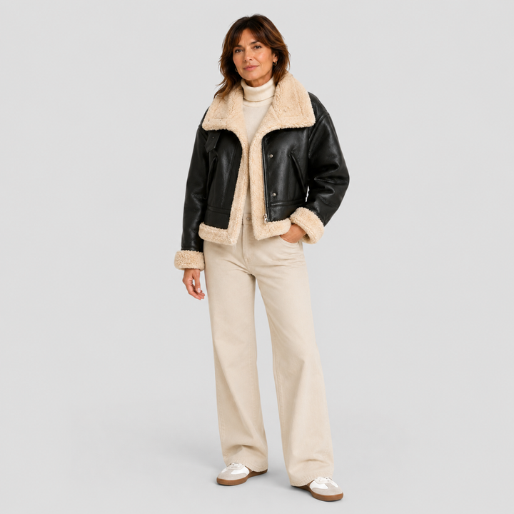 BRISÉLIA | VESTE BOMBER SIMILI CUIR