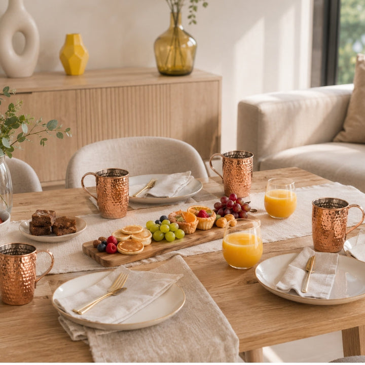 PAUSE DORÉE — MUG MARTELÉ EN CUIVRE ARTISANAL