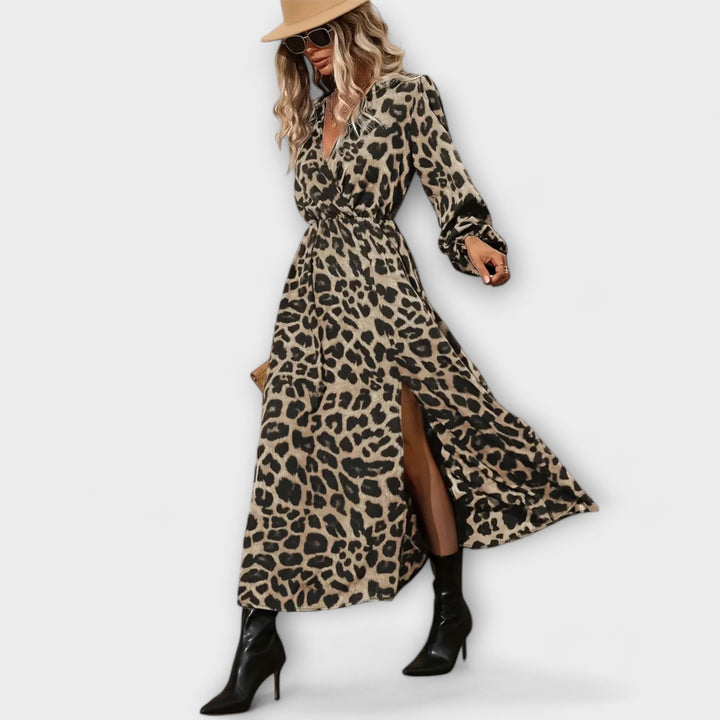 Natalie | Robe stylée motif léopard