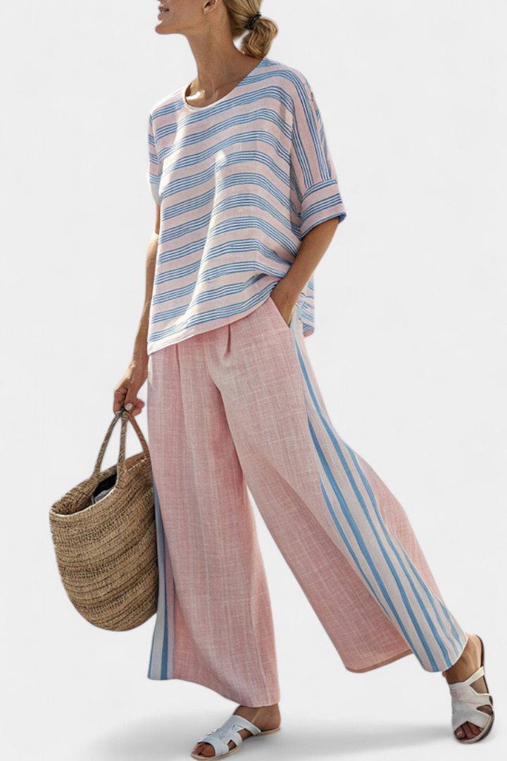 Lara | Ensemble en lin doux aux tons pastel