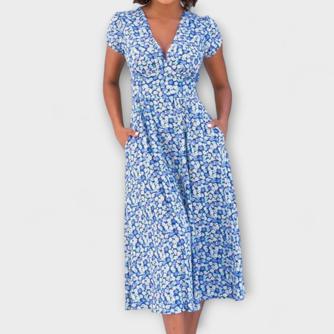 Fienna - Robe midi à boutonnage