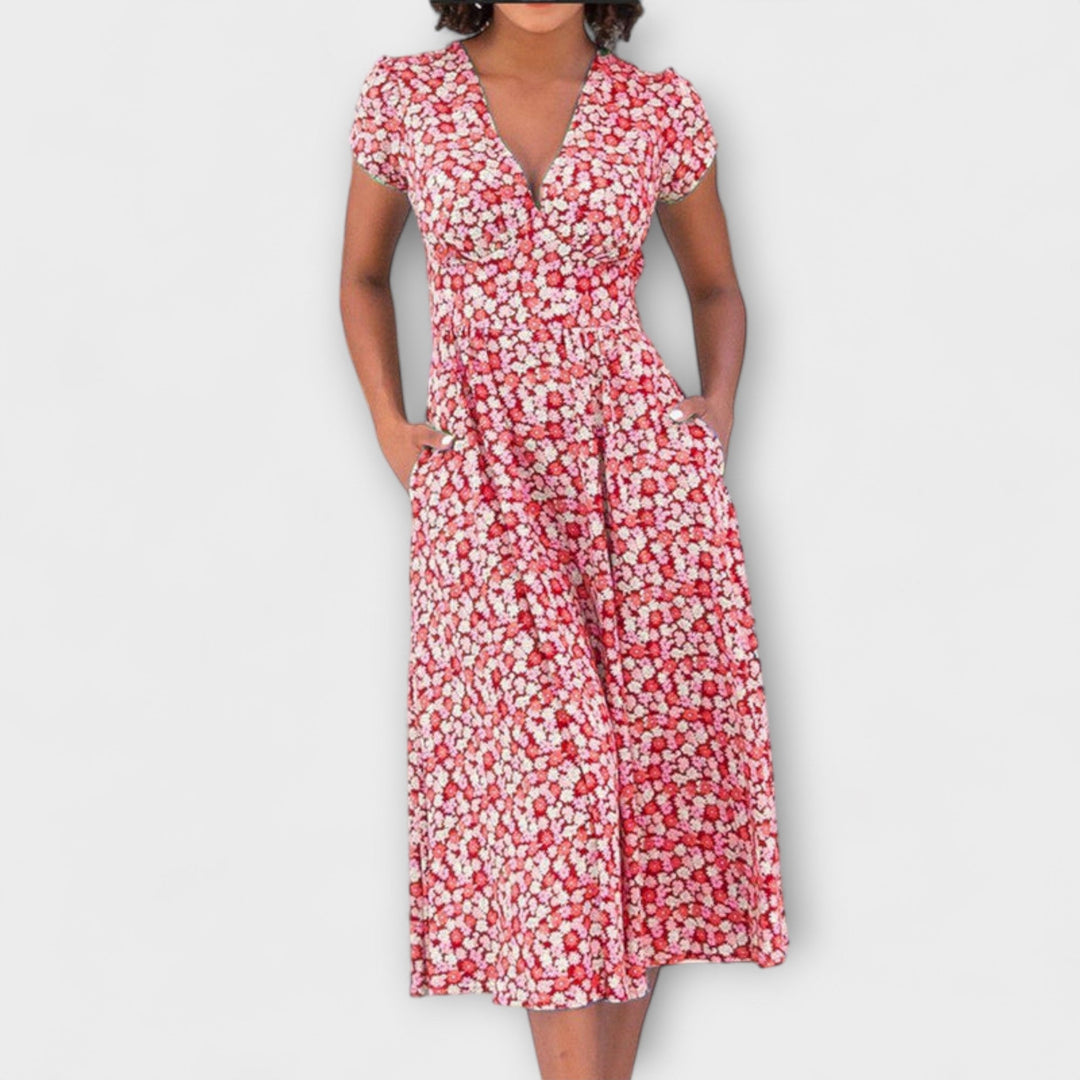 Fienna - Robe midi à boutonnage