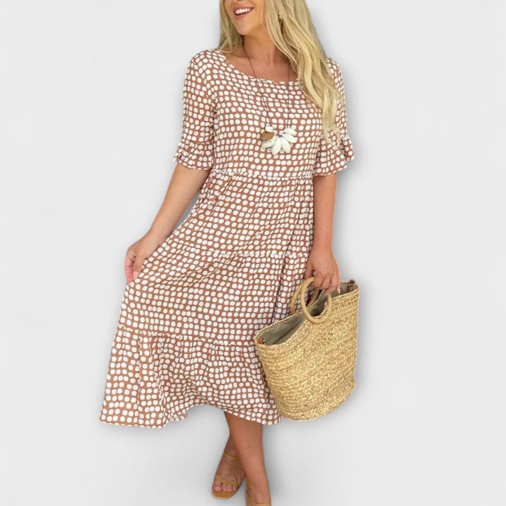 Blythea – Robe midi étagée décontractée