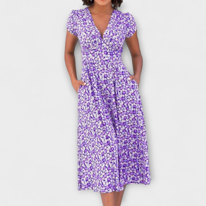 Fienna - Robe midi à boutonnage