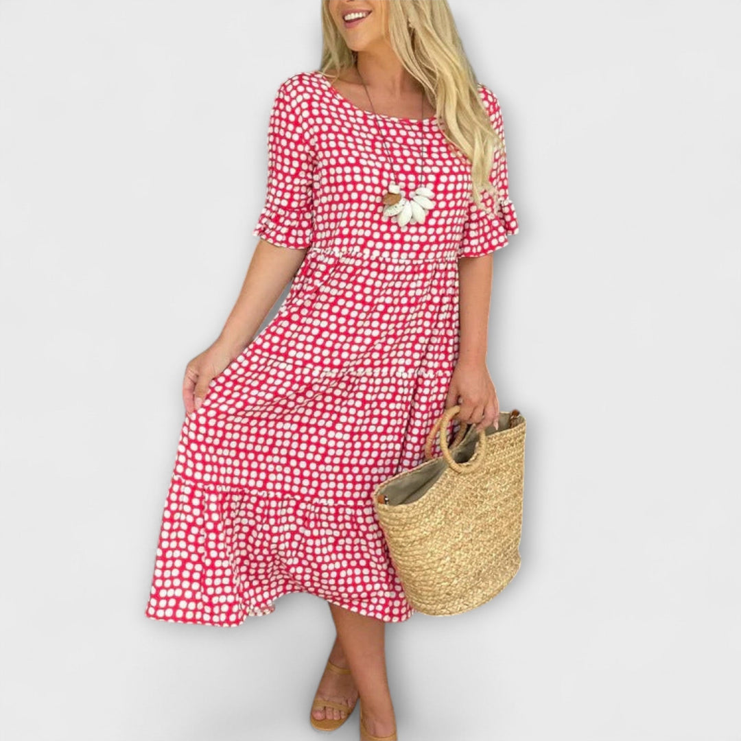 Blythea – Robe midi étagée décontractée
