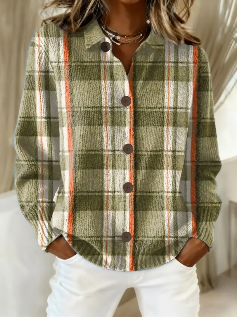 HAZEL | SURCHEMISE BOUTONNÉE PLAID OLIVE