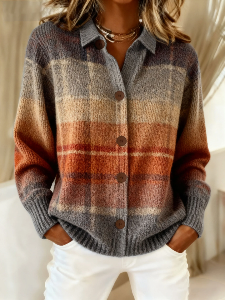 EDITH | SURCHEMISE PLAID OMBRÉ D'AUTOMNE