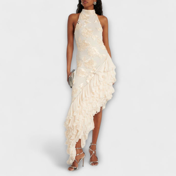 Karen - Robe maxi à appliqués floraux