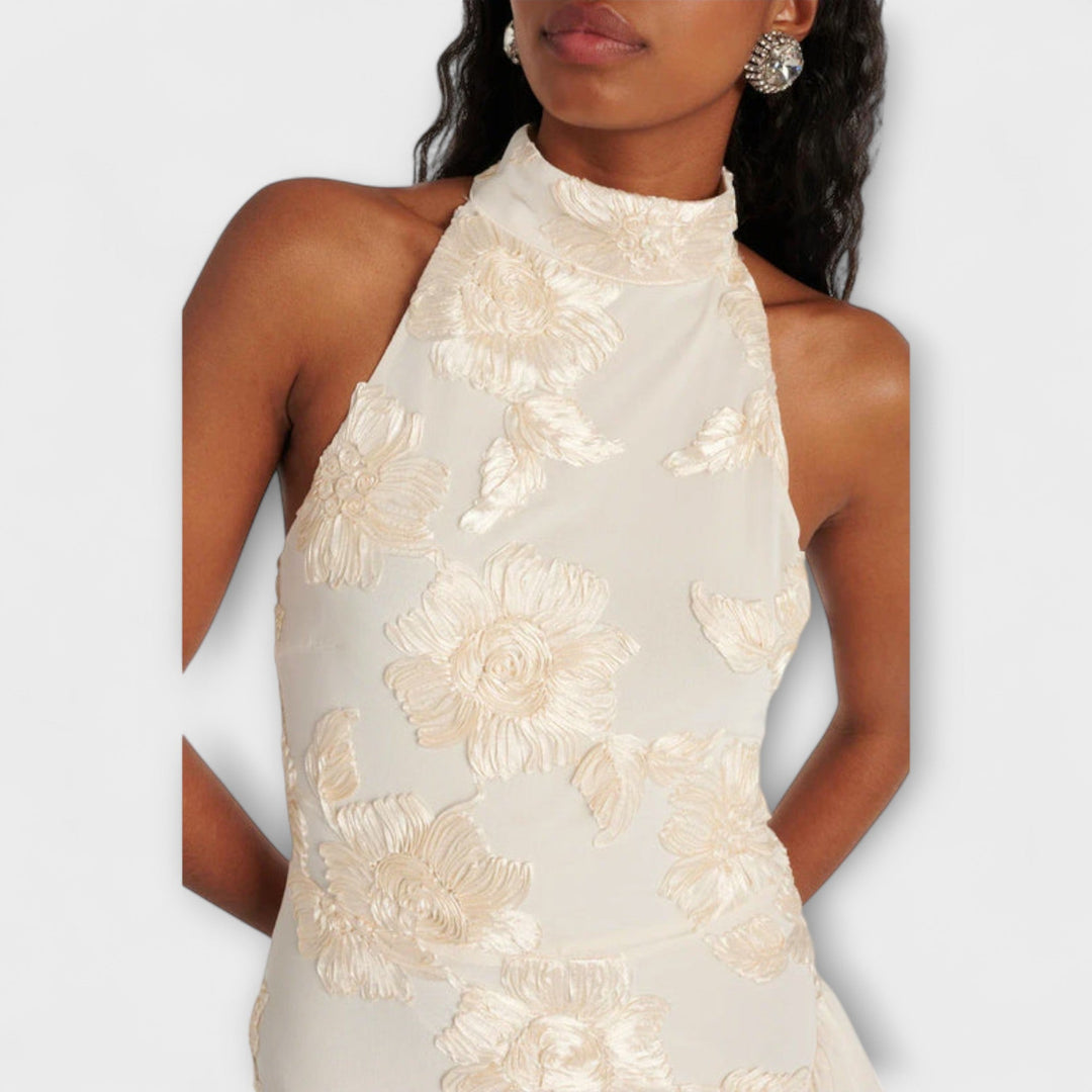 Karen - Robe maxi à appliqués floraux