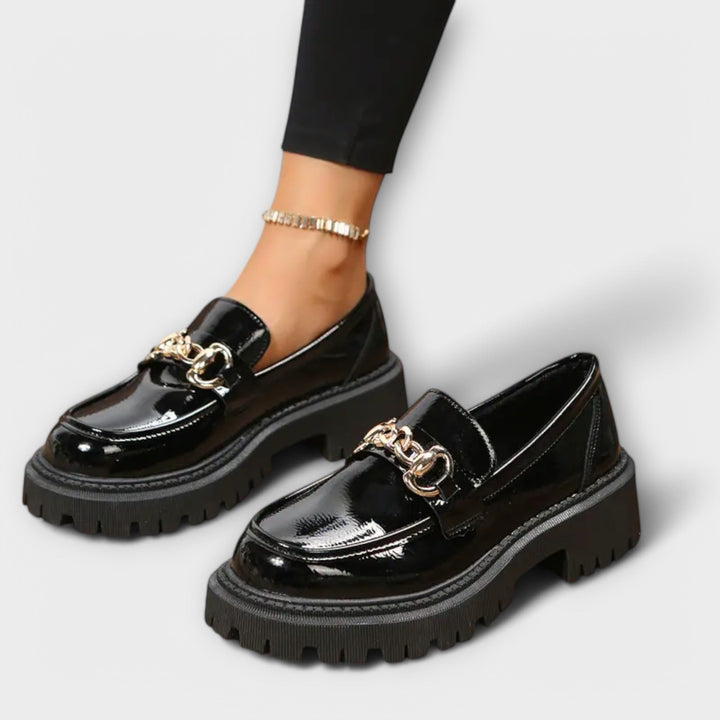 Mocassins tendance à plateforme et boucle pour femme