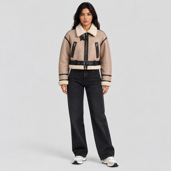 YASMINE | VESTE EN SIMILICUIR COURTE