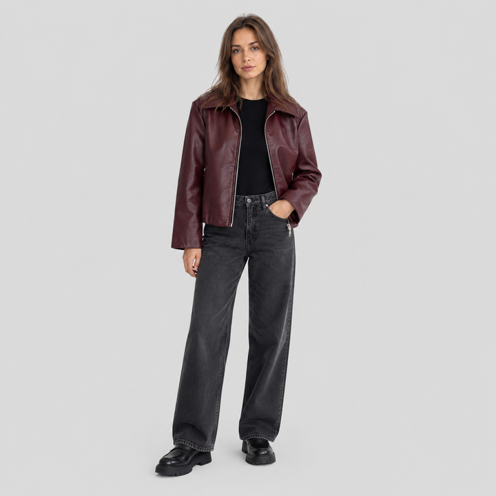 ROSÉLINEA | VESTE SIMILI CUIR CLASSIQUE