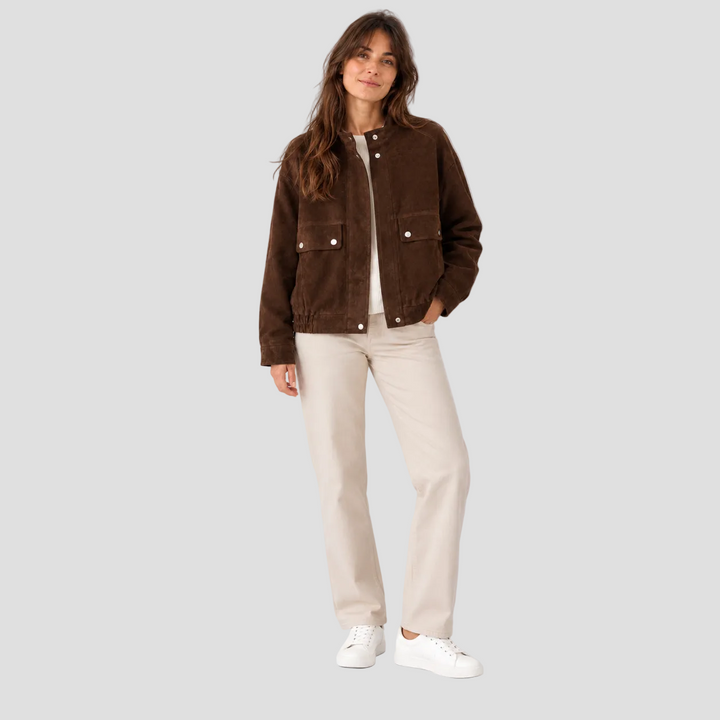 CLÉORIA | VESTE COURTE FERMETURE ET POCHES