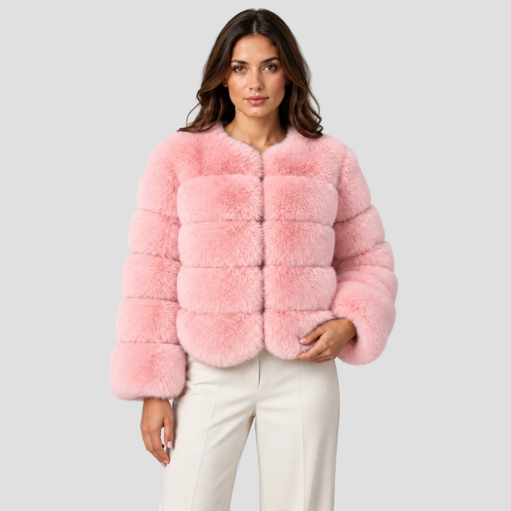 JOËLLE | VESTE EN FAUSSE FOURRURE COURTE