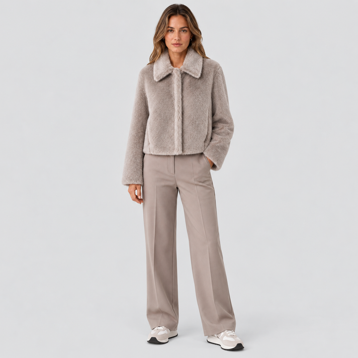 VIRGINIE | VESTE EN FAUSSE FOURRURE COURTE