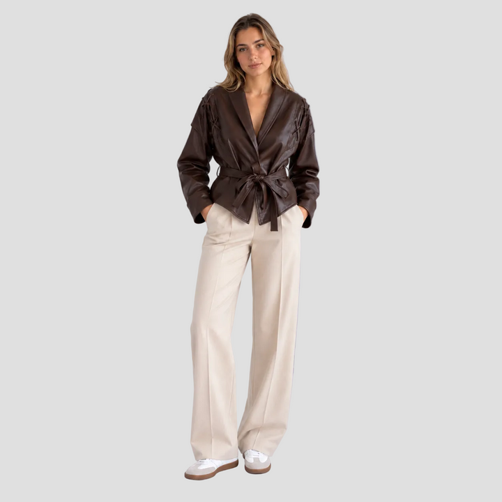 JOLYSSE | MANTEAU PORTEFEUILLE SIMILI CUIR