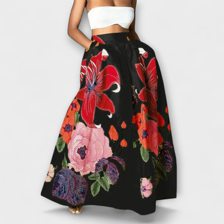 Ysolda - Jupe chic à taille haute et imprimé floral