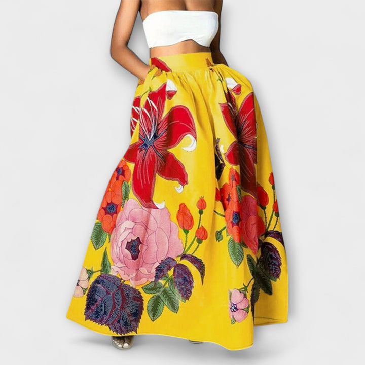 Ysolda - Jupe chic à taille haute et imprimé floral