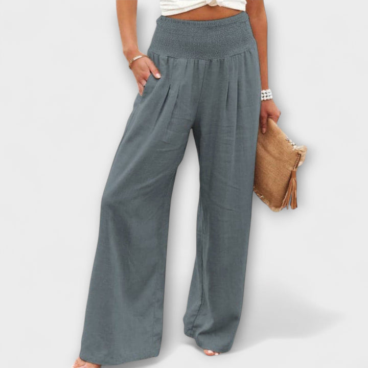 Thearya - Pantalon ample et décontracté en lin
