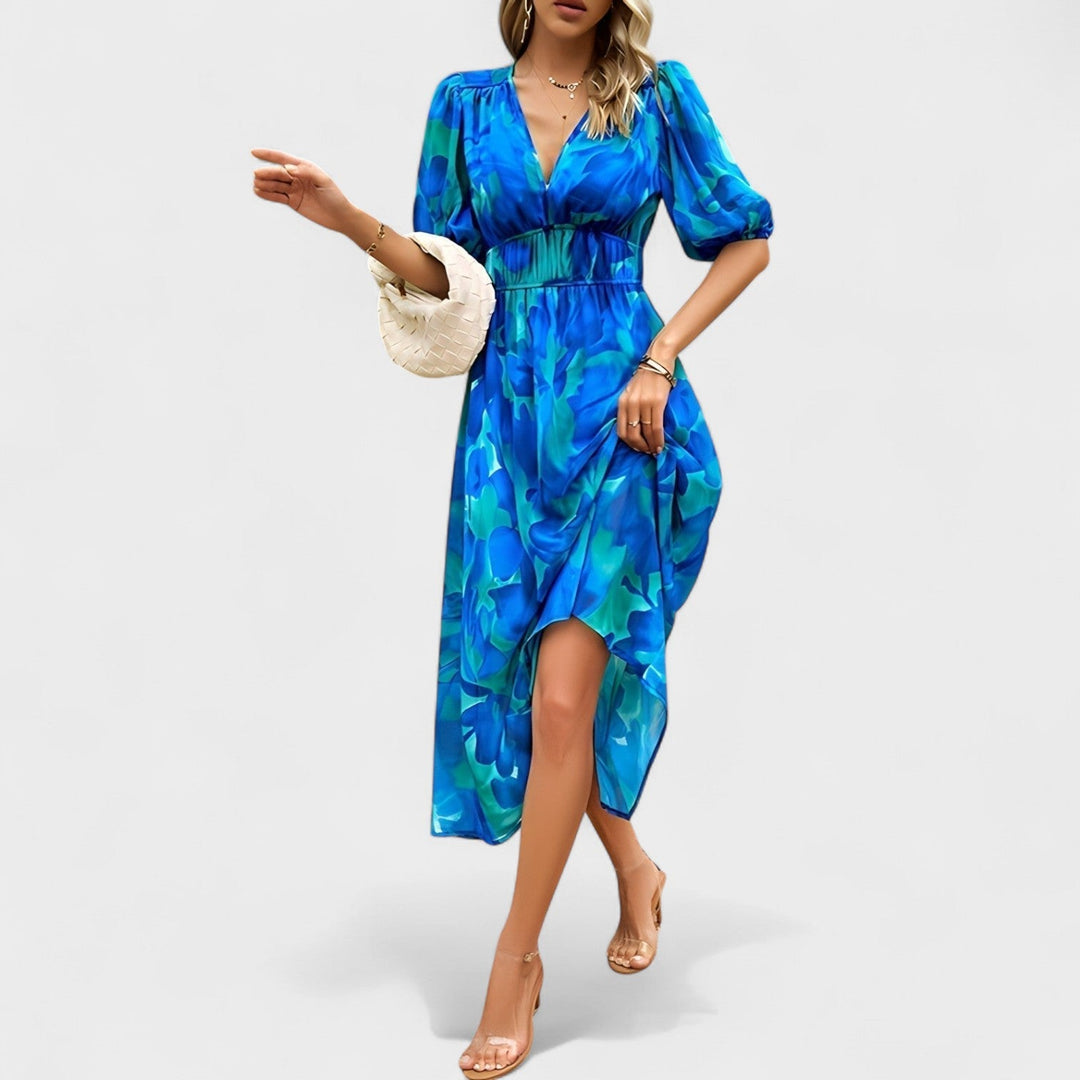 Clara - Élégante robe midi fleurie