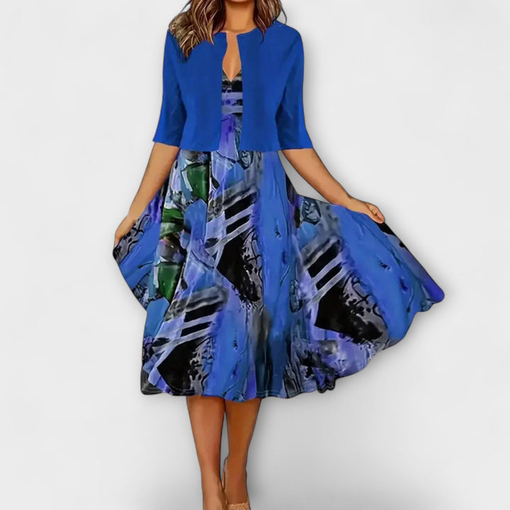 Robe midi pour femme avec blazer
