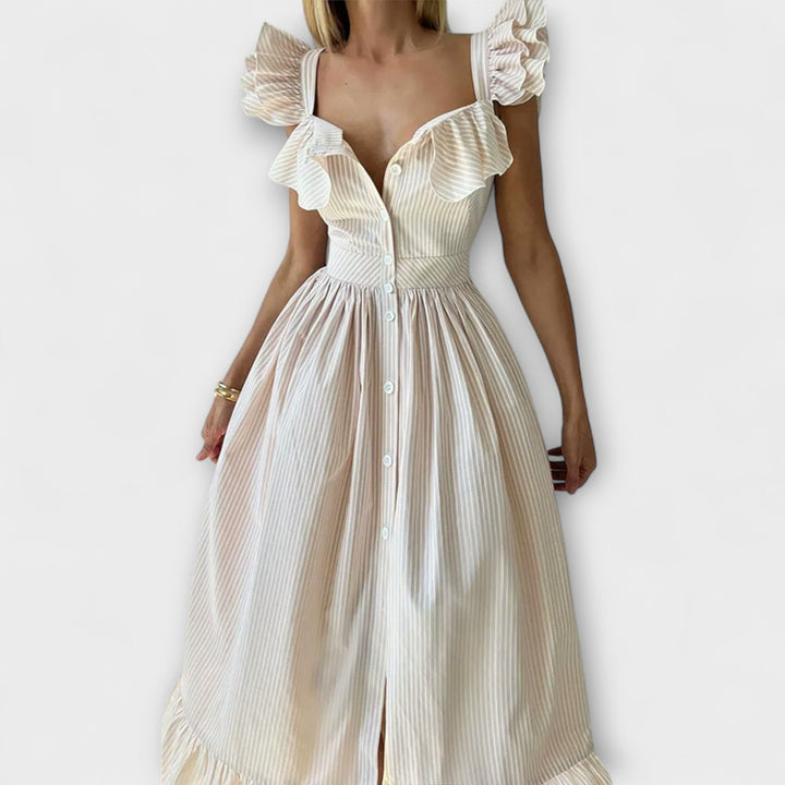 Lia | Robe chemise à volants